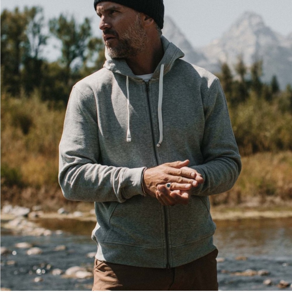 Taylor Stitch The Fillmore Hoodie in Ash Double Knit